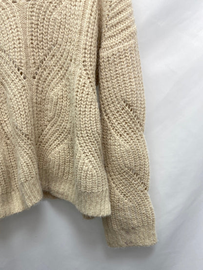 MANGO.Jersey beige gordito T.s