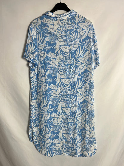 FOREVER 21. Vestido corto azul flores. T M