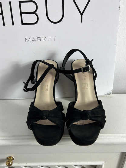 AZAREY. Tacones piel negros plataforma. T 38