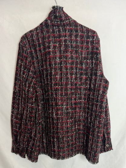 ZARA. Sobrecamisa tweed tricolor. T XL