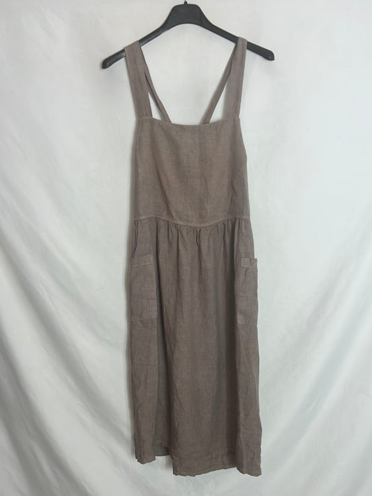 Vestido lino malva T.u(m)
