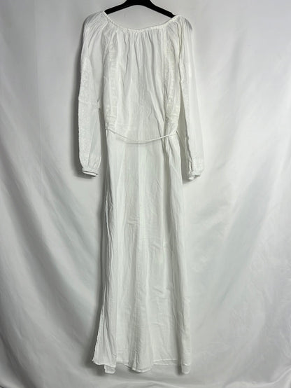 OYSHO. Vestido blanco estilo kaftán. T S/M