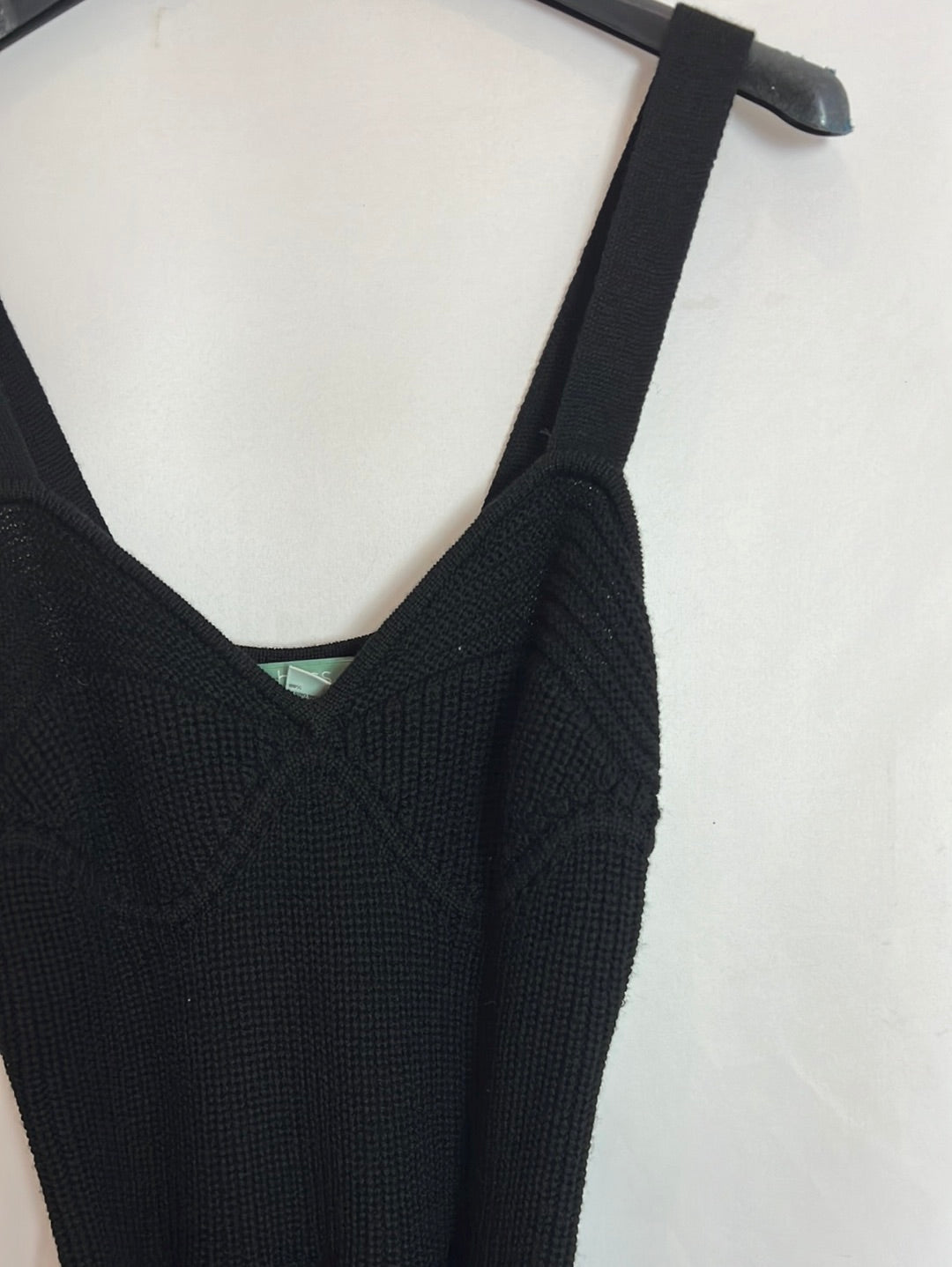 INTROPIA. Black wool dress with straps. Size XS