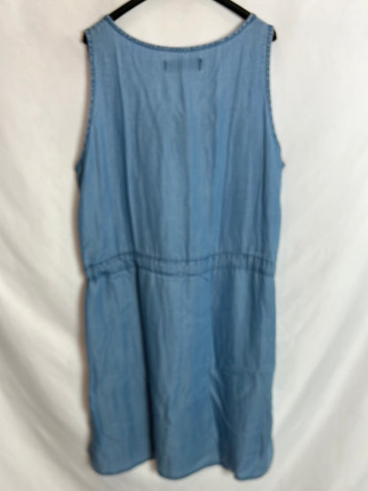 VIOLETA BY MANGO. Vestido corto denim fluido. T L