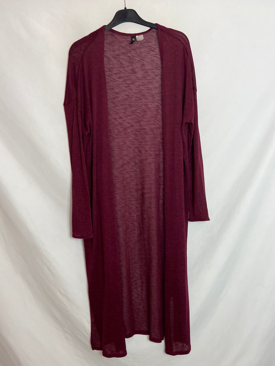 H&M. Cárdigan largo burdeos T.S