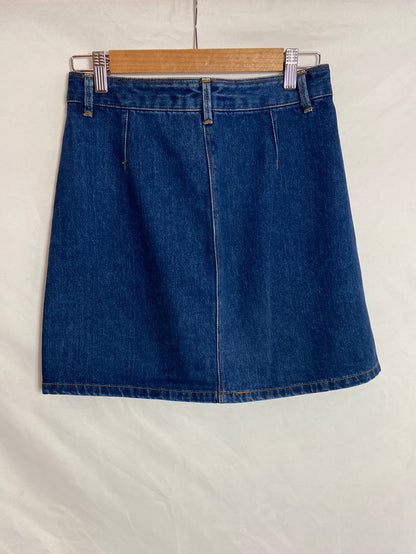 PULL&BEAR. Falda denim  botones T.m