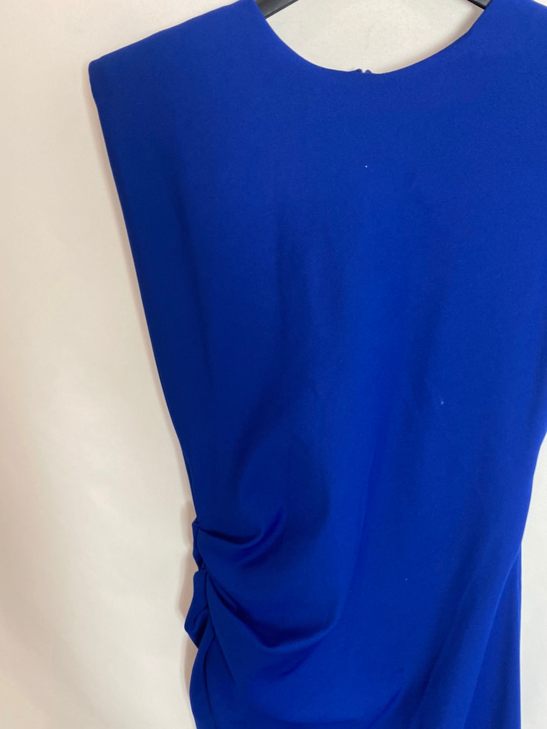 ZARA. Vestido midi fruncido. T.S