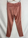 BA&SH. Pantalón de vestir  rosa satinado. T 0 (34)