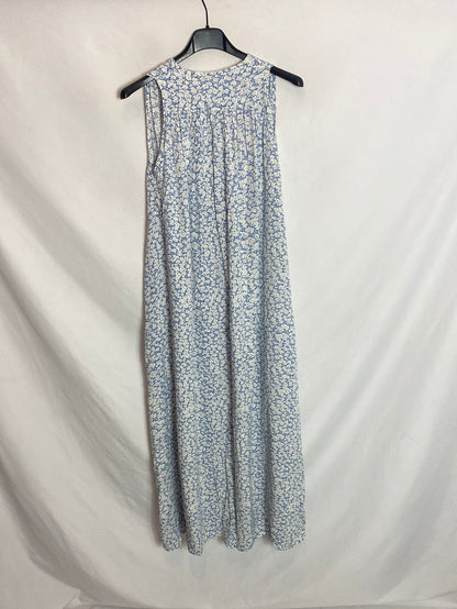 MANGO. Vestido midi camisero flores. T.XS