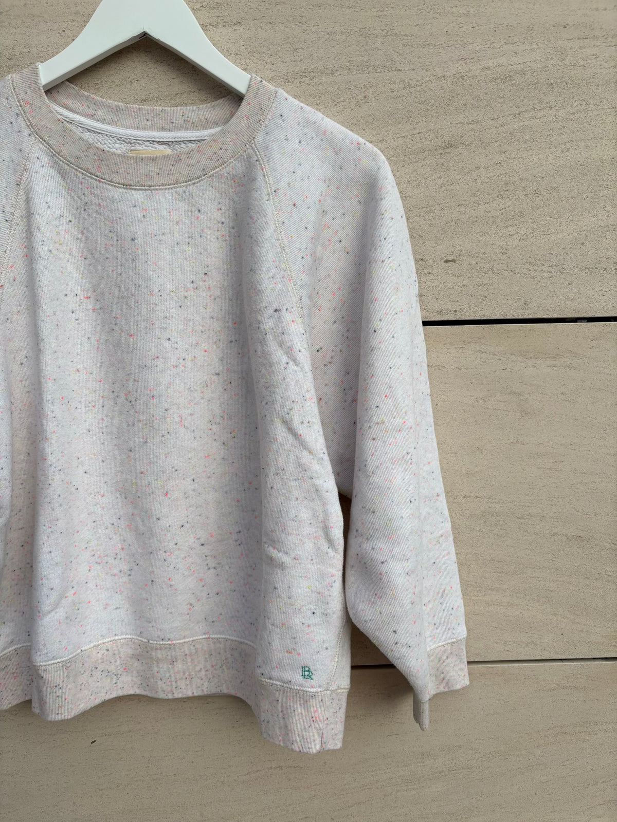 BELLEROSE. Sudadera beige jaspeado colores