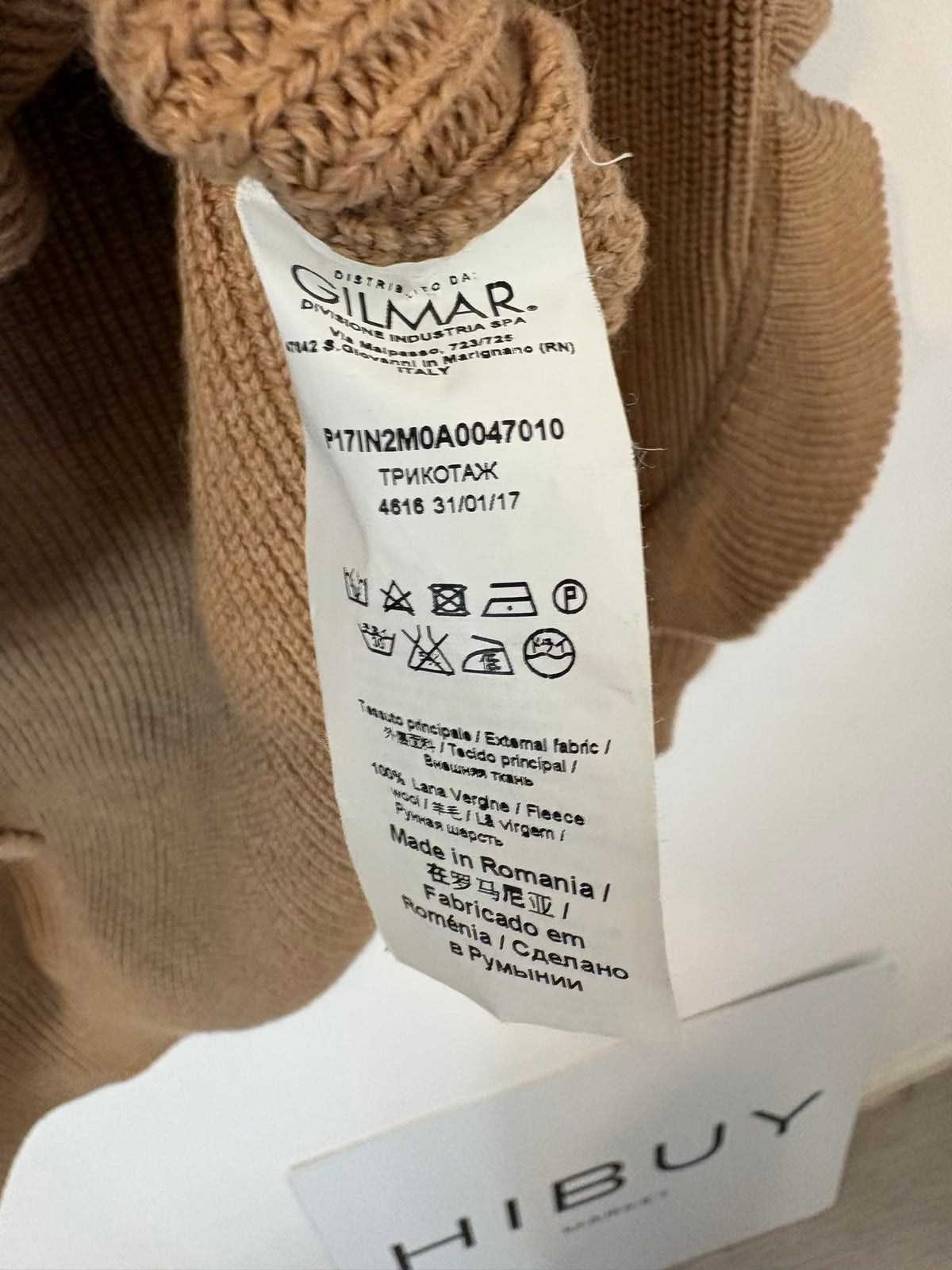 Nº 21. Jersey lana  camel detalle mangas