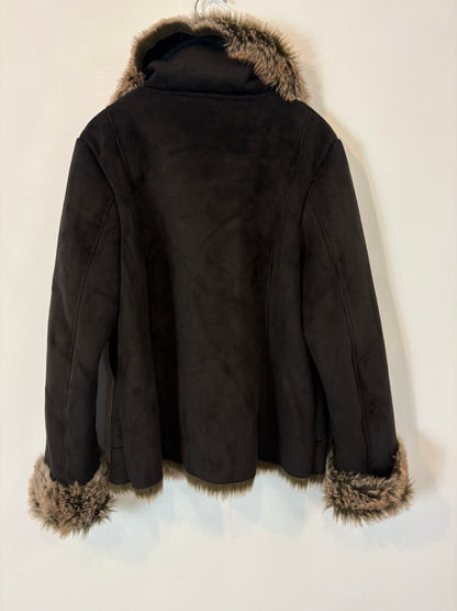COMME DU VRAI PARIS. Chaqueta negra pelo interior vintage