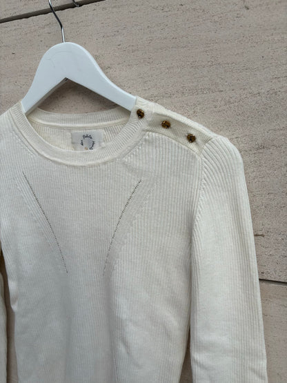 DES PETITS HAUTS . Jersey canalé color crudo mezcla