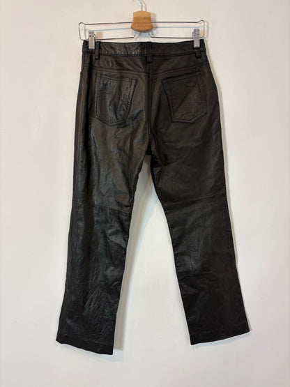 ANN TAYLOR. Pantalón negro piel