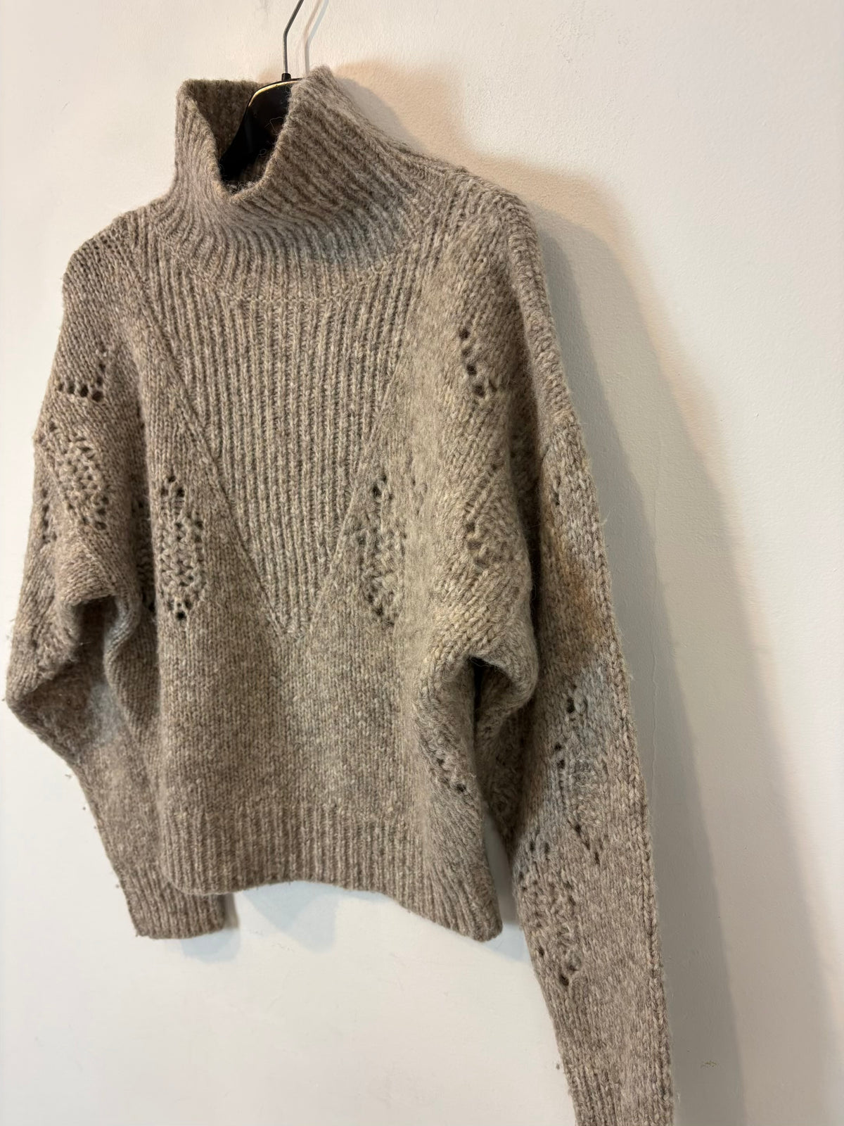 IRO. Jersey gris claro lana y alpaca