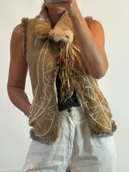 SYLVIE SCHIMMEL. Chaleco pelo natural