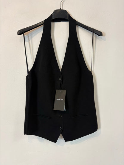MASSIMO DUTTI. Top negro abotonado