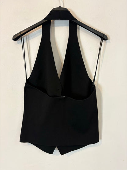 MASSIMO DUTTI. Top negro abotonado