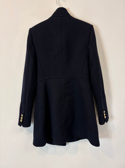 ZARA. Abrigo lana azul marinero