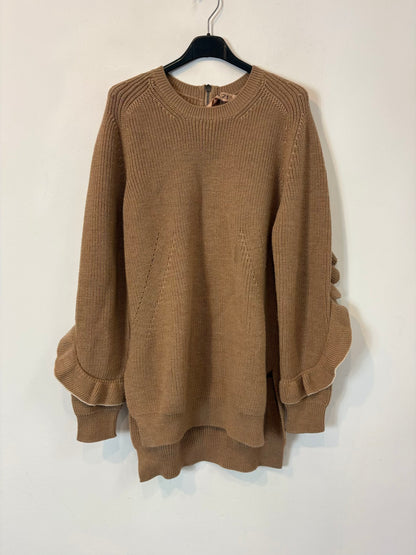Nº 21. Jersey lana  camel detalle mangas