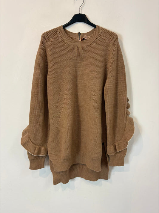 Nº 21. Jersey lana  camel detalle mangas