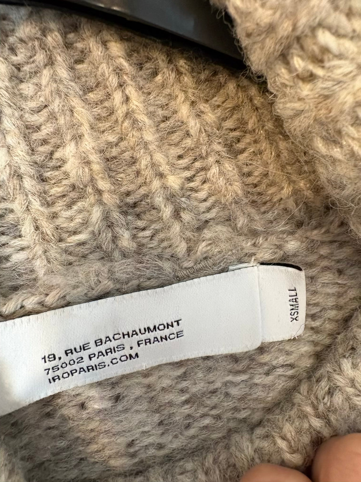 IRO. Jersey gris claro lana y alpaca