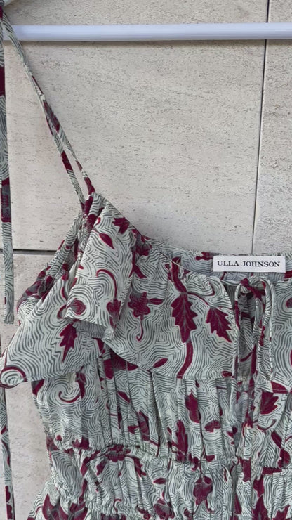 ULLA JOHNSON, Top seda estampado. T S