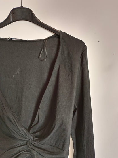 ZARA. Top negro lazada T.m