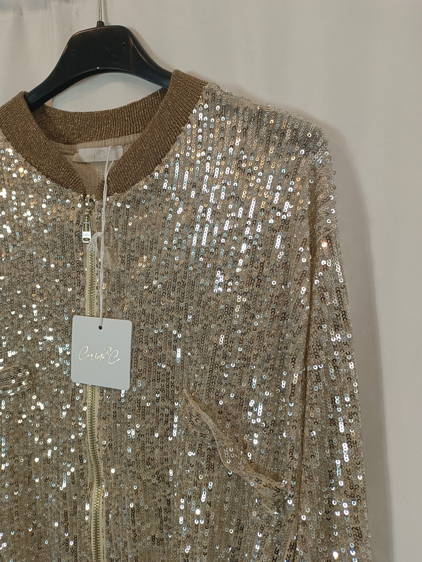 CARLOTA&CO. Bomber fina lentejuelas T.u(s)