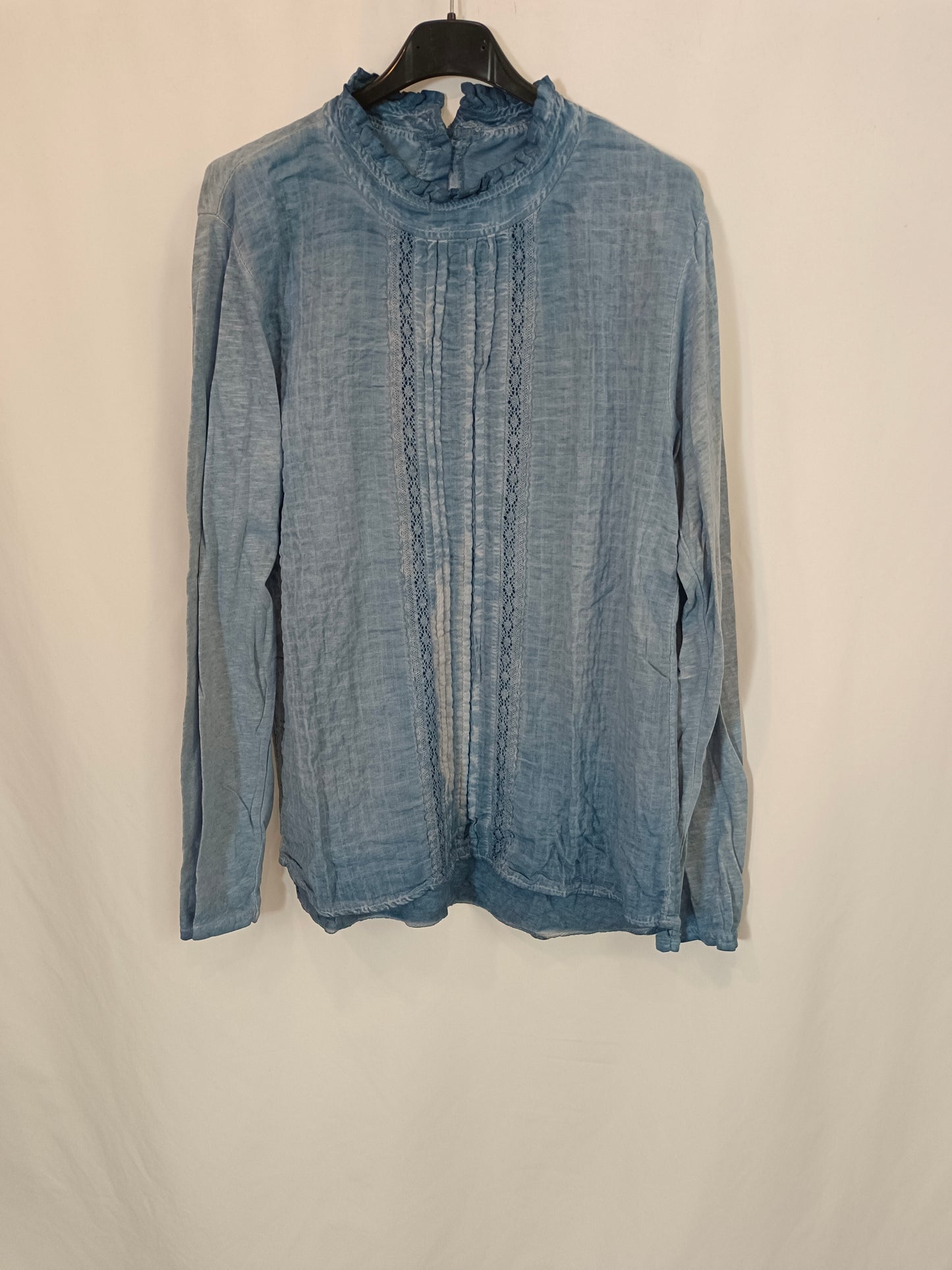 OTHERS. Blue tie-dye lace T-shirt YOUR(S)