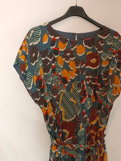 COMPTOIR DES COTONNIERS. Vestido estampado lazada T.m