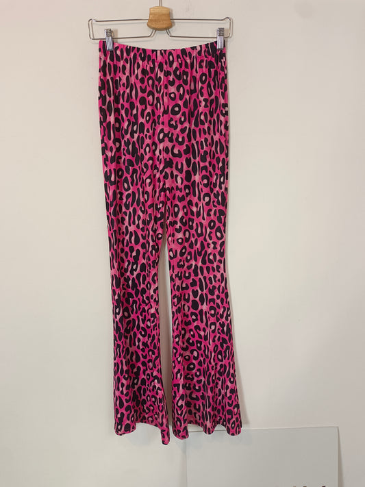 OTRAS. Pantalón rosa animal print T.u(xs)