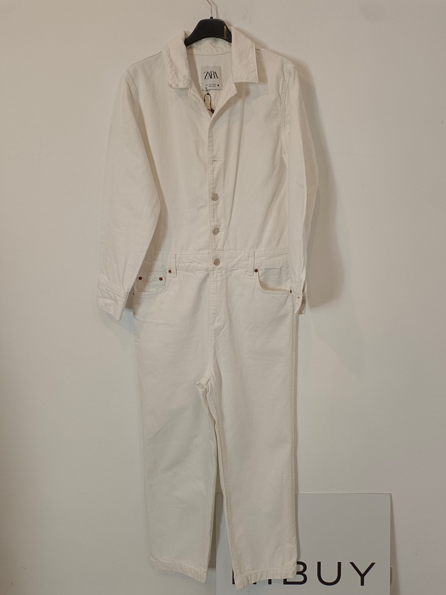 ZARA. Mono blanco denim T.s