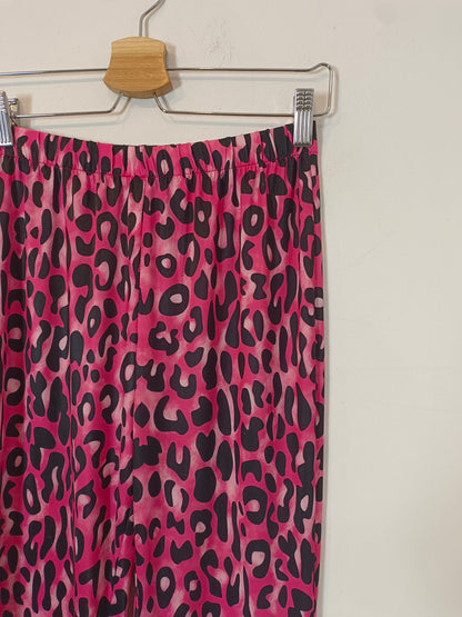 OTRAS. Pantalón rosa animal print T.u(xs)
