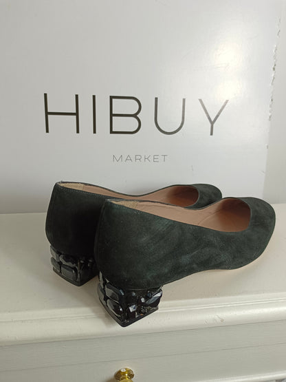 AVENUE. Zapatos negro pedrería T.39