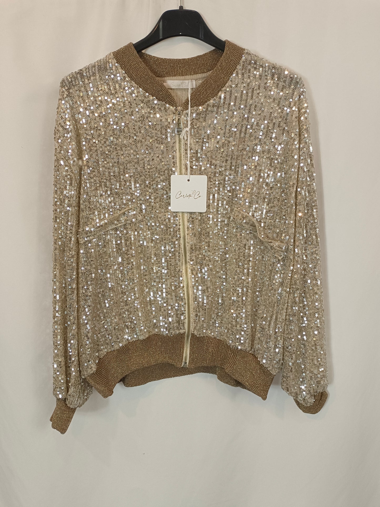 CARLOTA&CO. Bomber fina lentejuelas T.u(s)