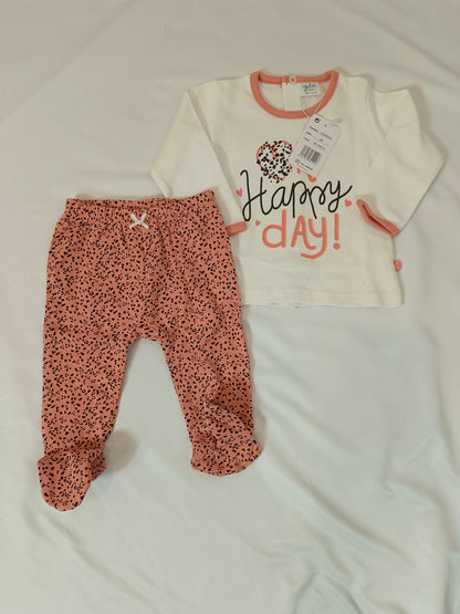YATSI BABY. Conjunto camiseta y polaina T.3 meses
