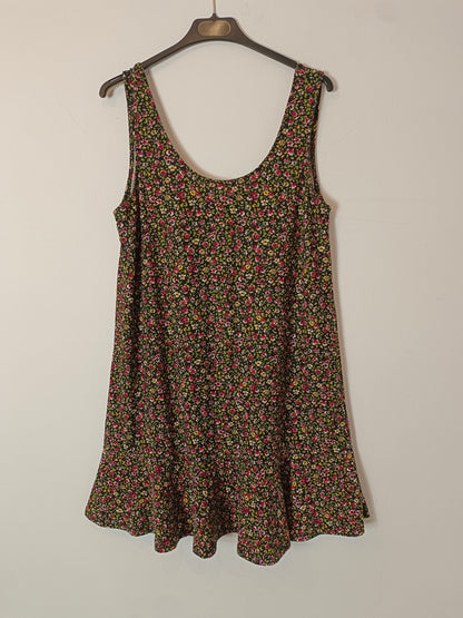 MANGO. Black floral dress TM