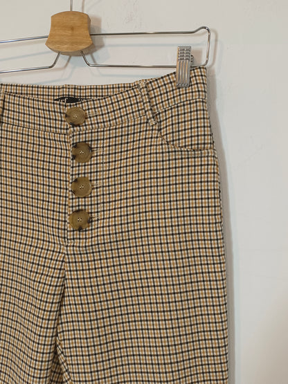 ZARA. Stretch checked trousers Ts