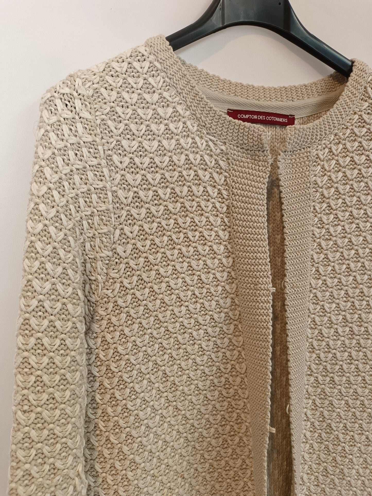 COMPTOIR DES COTONINIERS. Ts beige cardigan