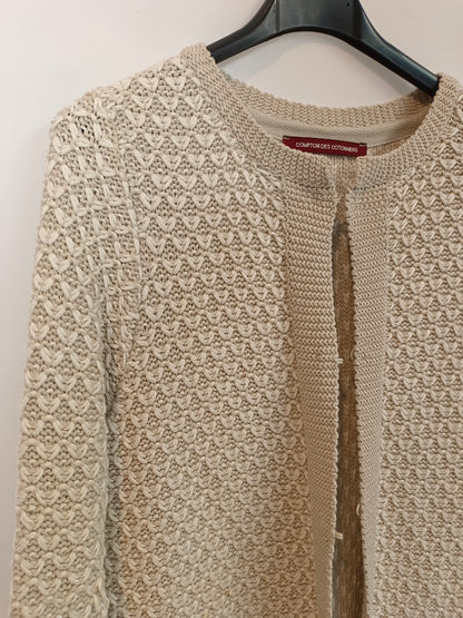 COMPTOIR DES COTONINIERS. Ts beige cardigan