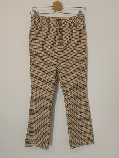 ZARA. Stretch checked trousers Ts