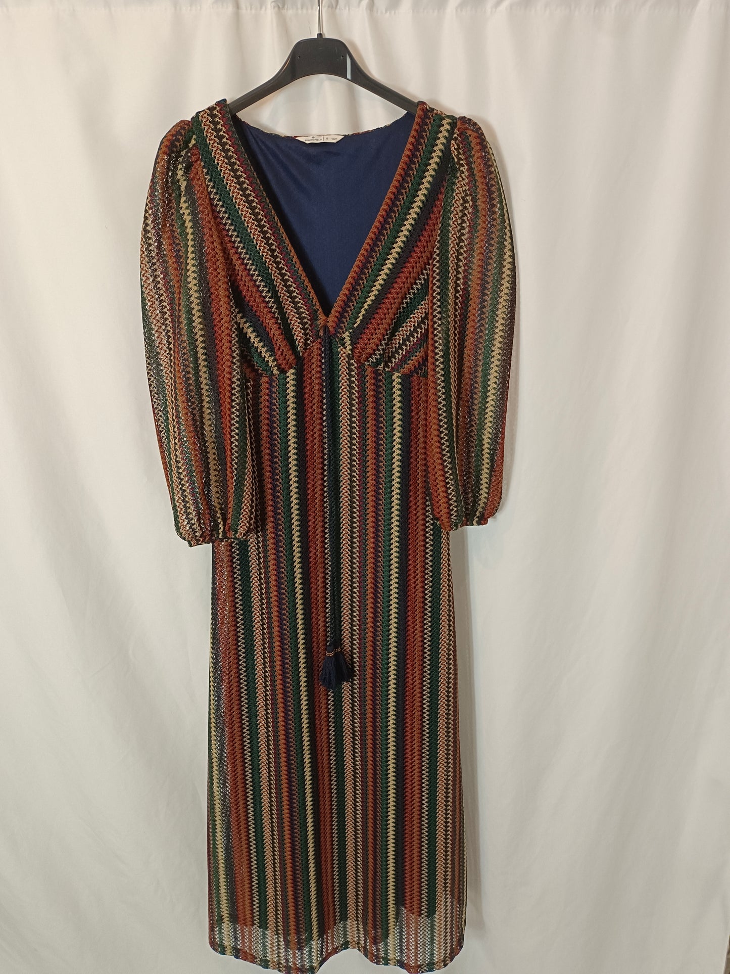 SPRINGFIELD. Vestido largo hilos colores T S