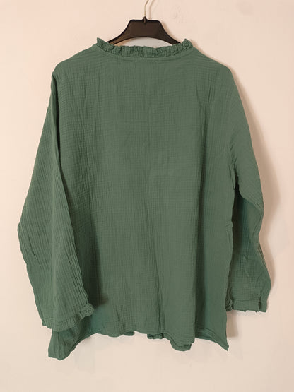 CARLOTA&CO. total look verde tejido bambula T.s/m