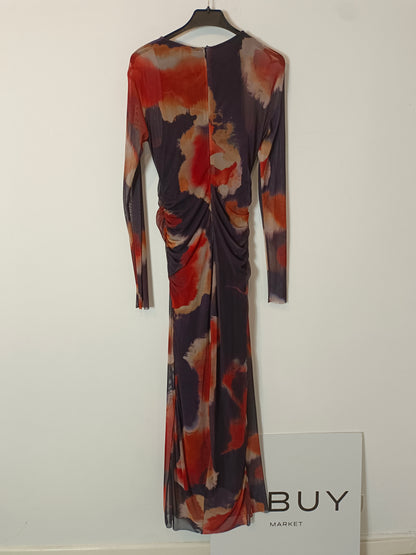 ZARA. Long tie-dye mesh dress TM