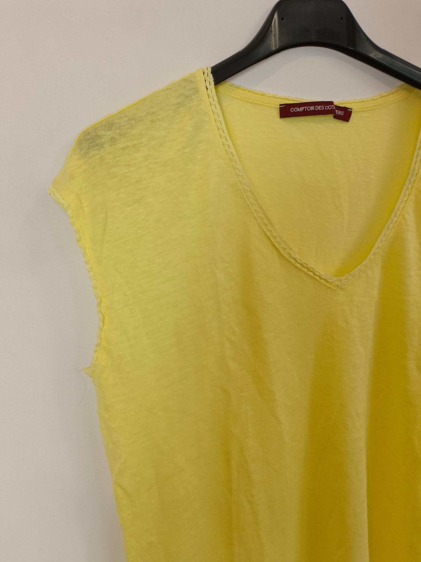 COMPTOIR  DES COTONNIERS. top amarillo lino T.s