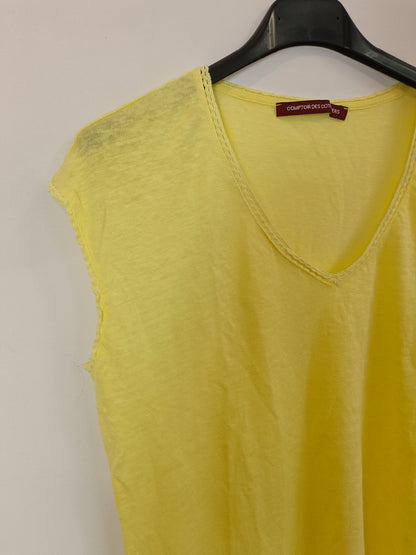 COMPTOIR  DES COTONNIERS. top amarillo lino T.s