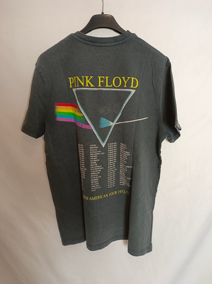 PULL&BEAR. Camiseta gris PINK FLOID T.xs