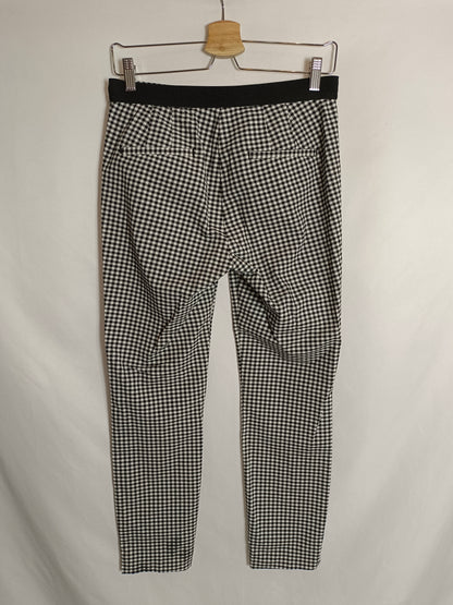 ZARA. Pantalón cuadros vichy T.m