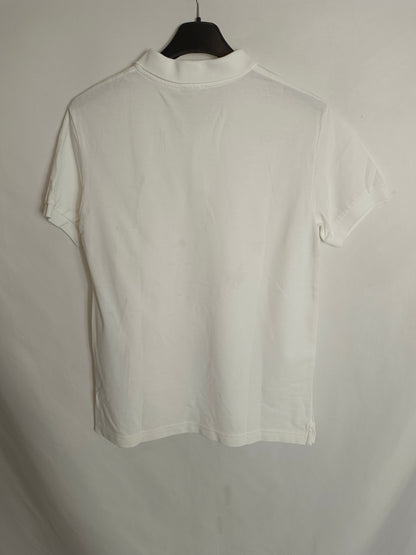 BENETTON. Basic white polo shirt, size 13-14 years